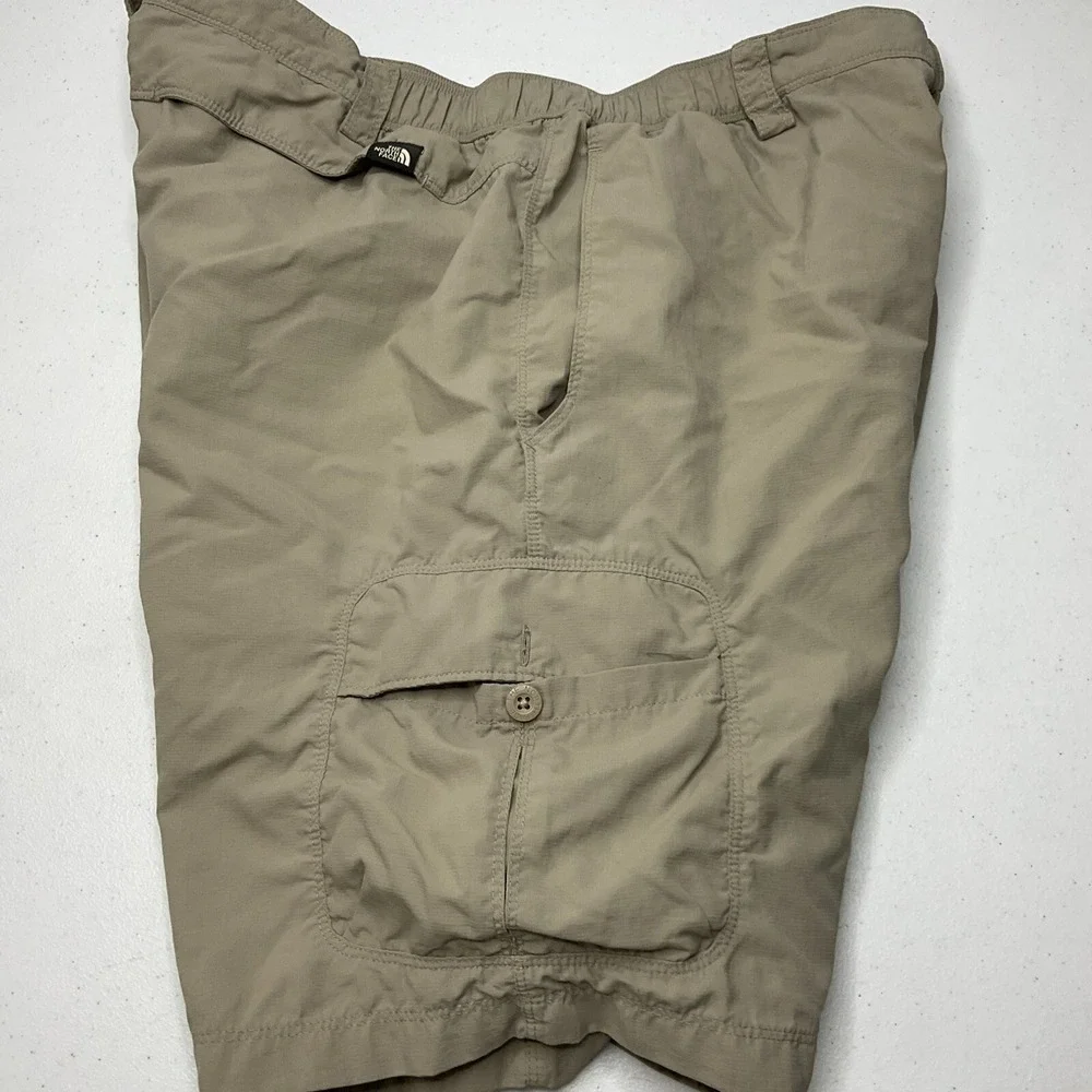 The North Face Shorts Men Sz L Horizon Peak Cargo Hiking Nylon AJDM Beige